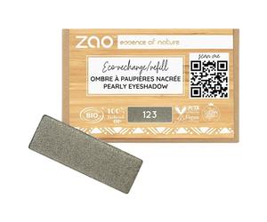 Zao Eyes Eyeshadow-PrimerPearly Eyeshadow Refill 123 Pearly Grey Khaki