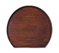 zaoalife Wooden Serving Tray Half Moon Shaped Non-Slip Tea Coffee Snack Plate Food Meals Serving Tray Bread Platter Decorative Counter Tray for Serving Coffee