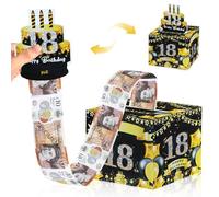 ZAOHUI Happy Birthday Money Box Cash Gift Pull, 18th Birthday Gifts Boys Girls, Surprise Money Gift Box, Money Gift Ideas, Funny Money Box that Pulls Out 50 Clear Bags for Giving Cash