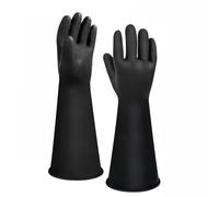 ZaoKing 14" Heavy Duty Rubber Gloves,Latex Chemical Resistant Gloves Long Gauntlets Gloves Cleaning Drain PPE Gloves Reusable Waterproof Industrial Work Gloves Resist Strong Acid, Alkali and Oil