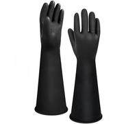 ZaoKing 20" Heavy Duty Rubber Gloves,Latex Chemical Resistant Gloves Long Gauntlets Gloves Cleaning Drain PPE Gloves Reusable Waterproof Industrial Work Gloves Resist Strong Acid, Alkali and Oil