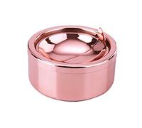 Zaoniy Outdoor Ashtrays with Lid, Ash Tray Sets with Covers, Odorless, Stainless Steel Iron Windproof Tabletop