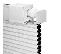 ZAOPAI No Drill Honeycomb Pleated Blinds for Indoor Window Blackout Cordless Cellular Shades No Tools Privacy Blinds for Home Easy Fit Custom Shades for Bedroom Office (White, 50cm W x 180cm H)