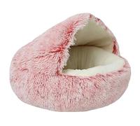 ZAOQIU Plush Donut Dog Bed, Soft Fluffy Cuddler Pet Cushion, Self-Warming Indoor/Outdoor Donut Cave Bed for Dogs & Cats