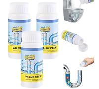 Zaos Drain Cleaner, Sink and Drain Cleaner, Dense Foam Bio Blast Drains Cleaner, Multi Functional Pipe Dredging Agent for Kitchen Bathroom Toilet (3pcs)