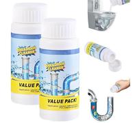 Zaos Drain Cleaner, Sink and Drain Cleaner, Dense Foam Bio Blast Drains Cleaner, Multi Functional Pipe Dredging Agent for Kitchen Bathroom Toilet (2pcs)