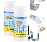 Zaos Drain Cleaner, Sink and Drain Cleaner, Dense Foam Bio Toilet Unblocker, Multi Functional Pipe Dredging Agent for Kitchen Bathroom Toilet (2pcs)