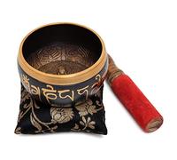 Zap Impex Beautiful Handmade Brass Buddha Sound Bowl Tibetan Meditation Yoga Sound Bowls 4 inch