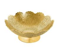 Zap Impex Brass Decorative Dry Fruit Bowl Carving Work Size 9 Beautiful Golden Colour Peacock Design Kitchenware Gift, 1