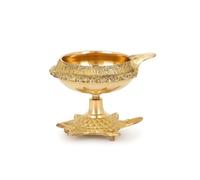 Zap Impex Brass Kuber Tortoise Oil Diya, Gold, 5 cm x 7 cm, 65 g