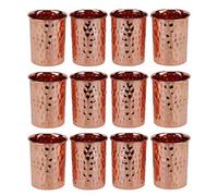 Zap Impex Pure Copper Hammered Glasses Moscow Mule Tumbler (Set of 12)