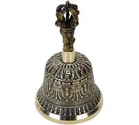 Zap Impex Tibetan Hand Bell/Meditation & Prayer Bells Dorje Vajra Buddhist Bell 4 Inch