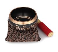 Zap Impex ® Tibetan Meditation Om Mani Singing Bowl / Cushion / Mallet 4 Inches Black