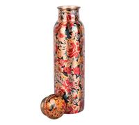 Zap Impex Travellers Pure Copper Water Bottle Graphic Design Joint Free Water Bottle