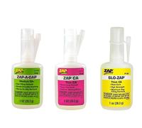 ZAP Medium PT02 AND Super Thin PT08 AND PT20 Thick CA Glue 1oz THREE PACK