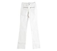 Zapa Womens Long trousers with straight cut hems AJEA14-A354 woman - White Cotton - Size EU 25
