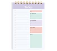 ZapDesk To Do List Notepad - To Do List Notebook for Work with 52 Sheets, 9.8" x 6.5", Undated Daily Planner Perfect for Daily Tasks and Goal Setting, Notepad Suitable for Office, Home & School - Pale