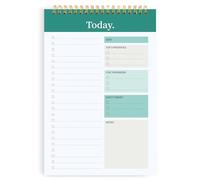 ZapDesk To Do List Notepad - To Do List Notebook for Work with 52 Sheets, 9.8" x 6.5", Undated Daily Planner Perfect for Daily Tasks and Goal Setting, Notepad Suitable for Office, Home & School