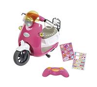 Zapf Creation 824771 BABY born City RC scooter doll scooter with remote control and light effects, doll accessories 43 cm, pink/white