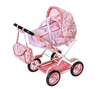 Zapf Creation Baby Annabell Deluxe Pram for 43 cm Doll - Easy for Small Hands, Creative Play Promotes Empathy and Social Skills, For Toddlers 3 Years and Up - Includes Changing Bag and Shopping Basket