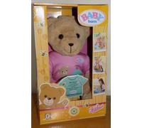 Zapf Creation 835609 BABY born Bär mit pinkem Strampler- Teddybär Kuscheltier, b