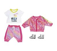Zapf Creation BABY Born Doll's Clothes - Designer Clothing with Fashion Accessories - Deluxe Trendy Pink Set