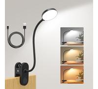 ZAPLIT 61 LED Clip On Reading Light - 【3 Colour Modes & 10 Brightness】 2000mAh USB-C Rechargeable, 40cm Flexible Arm, Bedside Lamp for Books, Desk & Camping