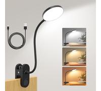 ZAPLIT 97 LED Clip On Reading Light - 【3 Colour Modes & 10 Brightness】 2000mAh USB-C Rechargeable, 40cm Flexible Arm, Bedside Lamp for Books, Desk & Camping