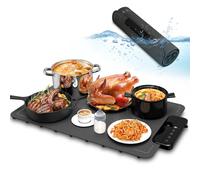ZAPLIT Warming Mat for Food Silicone Electric Warming Tray with 6 Temperature Settings, Child-Lock, Auto Shut-Off, and 6-Stage Timer, Portable Food Warmers for Buffets Party Family Gatherings