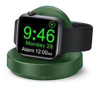 ZAPOGO Portable Magnetic Charging Dock for Apple Watch, Wireless Fast Watch Charger Stand with Charging Cable, Support Nightstand Mode, Compatible with Apple Watch 10 9 8 7 SE 6 5 4 3 2/Ultra 2-Green