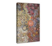 ZAPORA ABORIGINAL ART PRINT, Gallery Poster, Aboriginal Design 29 Canvas Poster Bedroom Decor Sports Landscape Office Room Decor Gift Frame-style 12x18inch(30x45cm)
