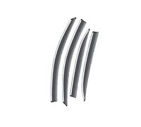 ZAPORA Adhesive External 4pcs Car Side Windows Visor Vent Windshield Wind Rain Guard Awnings Trim For Touareg 7P 2011 2012-2018