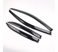 ZAPORA Adhesive External Car Side Windows Visor Rain Eyebrow Vent Awnings Smoke Guard Accessories For Skoda For Fabia 3 2014-2020(Bright black)