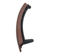 ZAPORA Car Left Right Interior Passenger Door Handle with Leather Cover Assembly for X5 X6 E70 E71 E72 2007-2014(Right Red Brown)