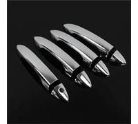 ZAPORA Covers Sticker for Accord 9th 2013 2014 2015 2016 2017 Carbon Fiber Chrome Car Side Door Handle Cover Sticker Styling Accessories(Silver 0 Button)
