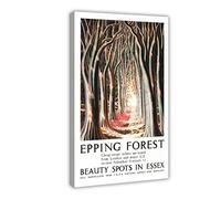 ZAPORA EPPING FOREST Vintage Railway Poster Canvas Poster Bedroom Decor Sports Landscape Office Room Decor Gift Frame-style 12x18inch(30x45cm)