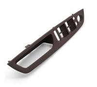 ZAPORA LHD Left Right Car Interior Door Handle with Leather Cover Assembly Set for X5 X6 E70 E71 E72 2007 2008-2014(Front Left Moka)