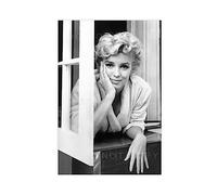 ZAPORA Marilyn Monroe Print - NEW YORK - 1954 Marilyn Monroe Leaning Out of A Window Canvas Poster Bedroom Decor Sports Landscape Office Room Decor Gift Unframe-style 12x18inch(30x45cm)