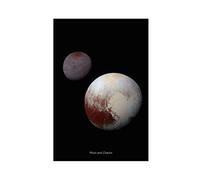 ZAPORA Pluto And Charon Canvas Poster Wall Art Decor Print Picture Paintings for Living Room Bedroom Decoration Unframe-style 16x24inch(40x60cm)