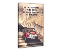 ZAPORA The Italian Job Movie Posters Canvas Poster Bedroom Decor Sports Landscape Office Room Decor Gift Frame-style 12x18inch(30x45cm)