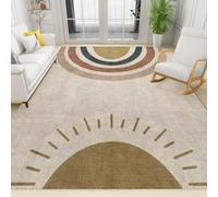 ZAPOXO Area Rug, 120 x 170cm, Modern Boho Abstract, Rainbow Geometric, Kids Classroom, Bedroom Living Room Rug