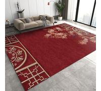 ZAPOXO Area Rugs 120 x 170cm, Festive Chinese Red Pattern Rugs for Living Room, Chinese Style Classical Plum Blossom Library Office Rug, Fluffy Soft for Hotel Home Decor Entrance Hall Patio