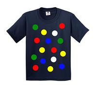 zappatee Children's Spotty Dotty Spots Navy Kids T-Shirt L