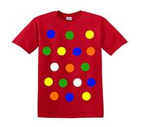zappatee Children's Spotty Dotty T Shirt with Coloured Spots red Large