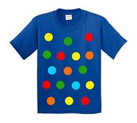 zappatee Children's Spotty Dotty T Shirt with Coloured Spots Roya Medium Blue, 7-8 Years