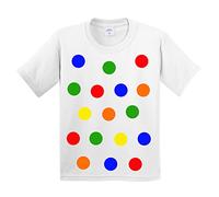 zappatee Children's Spotty Dotty T Shirt with Coloured Spots White Medium