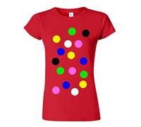zappatee Ladies fit Spotty Dotty T Shirt Red L