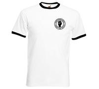 zappatee Northern Soul - Keep The Faith Slim fit T Shirt White Black L