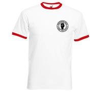 zappatee Northern Soul - Keep The Faith T Shirt White Red L