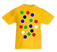 zappatee Small Children's Coloured Spotty Dotty T Shirt Yellow XXXS